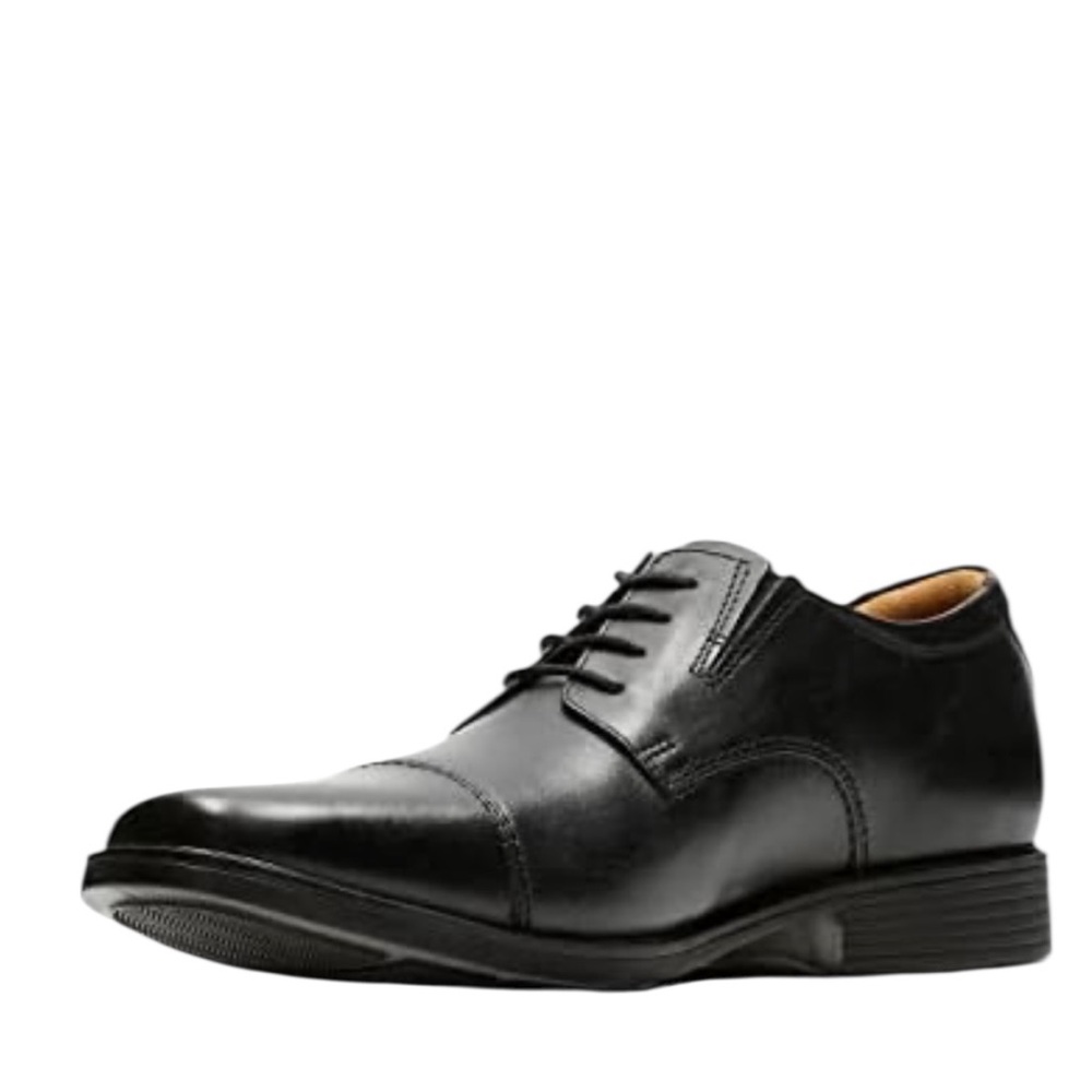 Clarks/Men's Tilden Cap Oxford Dress Shoe/Black Leather/Size: 10 1/2 W - Picture 7 of 14